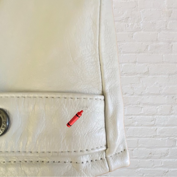 HARLEY-DAVIDSON White and Black Leather Jacket - size Medium - Picture 12 of 14